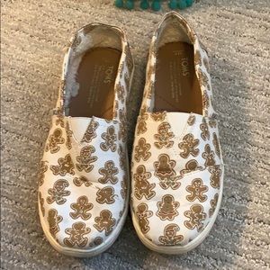 Glitter Gingerbread Toms Youth 5.5/ women’s 8
